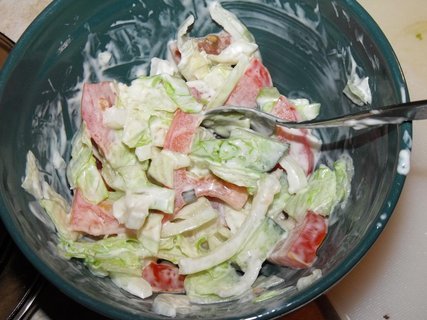 FOTKA - Zeleninov salt s jogurtem s provenslskm koenm