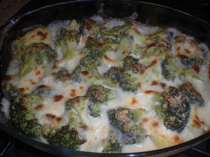 FOTKA - Zapeen brokolice s beamelem a parmaznem