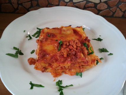 FOTKA - Trojbarevn italsk lasagne