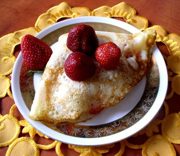 FOTKA - Jednoduch omeleta s jahodami
