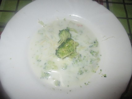 FOTKA - Polvka s brokolic, smetanou a srem