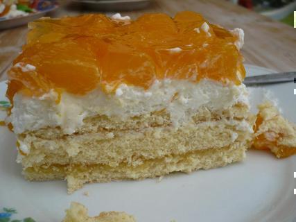 FOTKA - Mandarinkov tvarohov dort