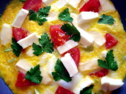 FOTKA - Vajen omeleta s nivou a hermelnem