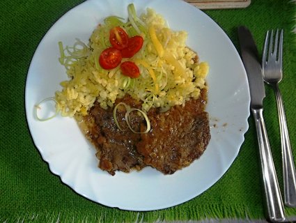 FOTKA - Hovz pltky na slanin s esnekem 